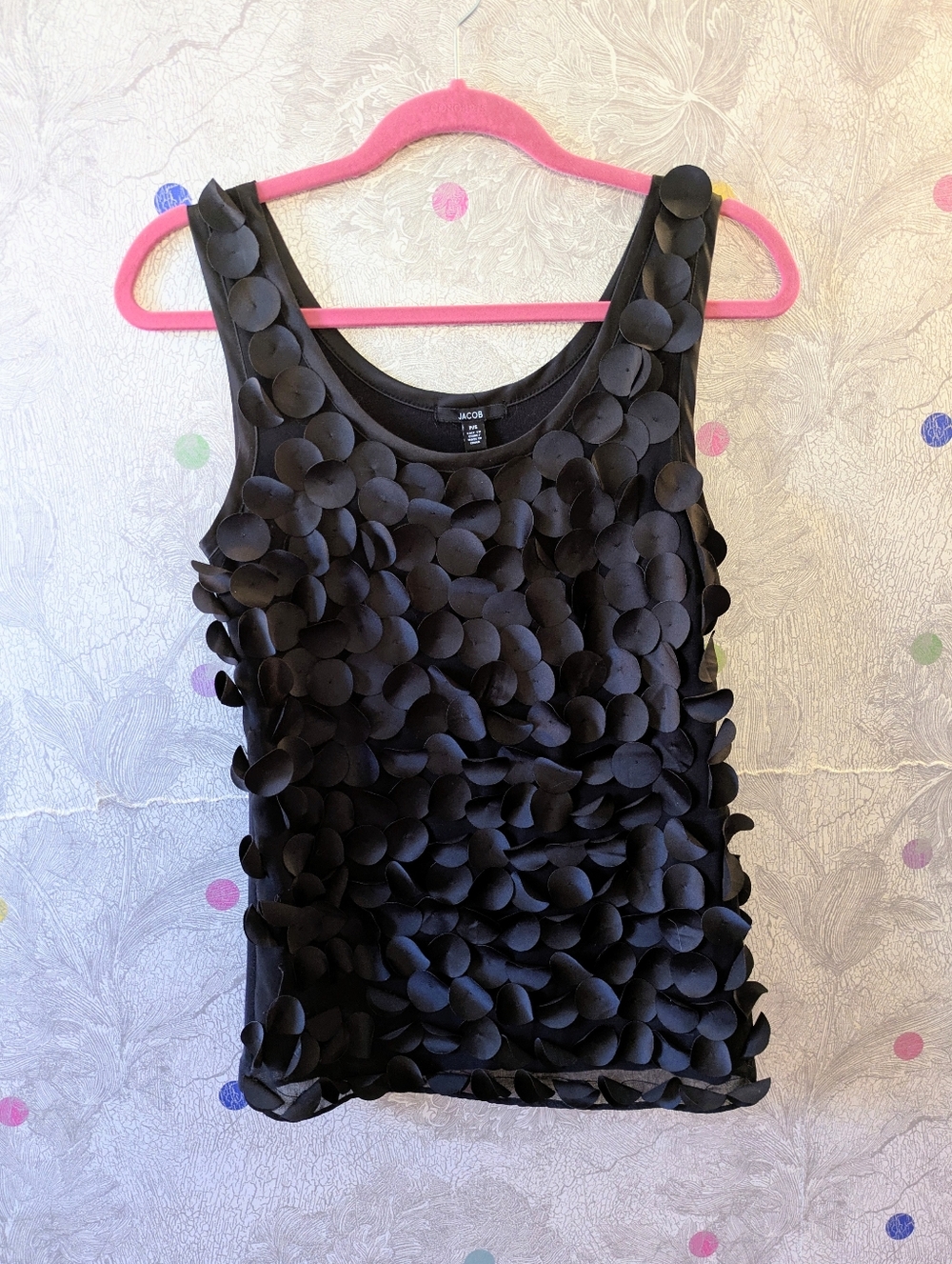 Jacob Black Petal-Detail Sleeveless Tank
